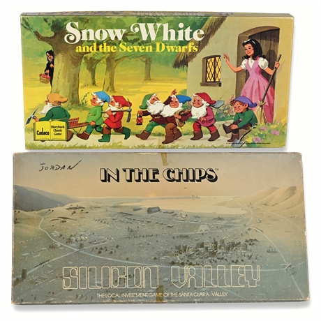 Vintage Snow White and the Seven Dwarfs & In the Chips Silicon Valley Board Game