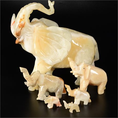 Carved Onyx Elephant Parade