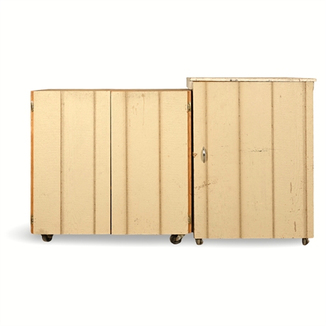 Pair of Functional Heavy-Duty Storage Cabinets