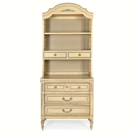 Dixie by Lexington French Provincial 2-Pc Hutch & Chest, Cream & Blue