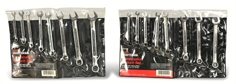 Craftsman Combination Wrench Set, Model 944748 and Model 944749 (8 Pieces Each)