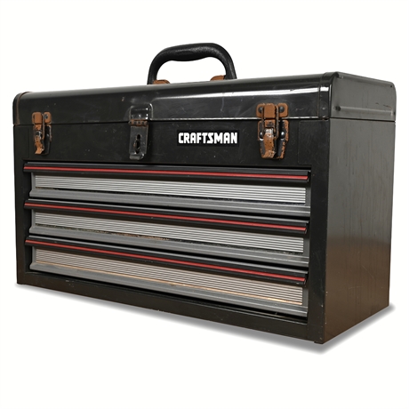 Craftsman 3-Drawer Portable Metal Tool Chest — Black