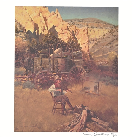 Cowboy Artist of America - "S.R.O at Carnegie Canyon, Oil" by Gary Carter