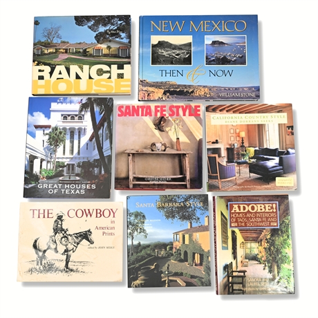 Southwest & Regional Architecture Books Lot (8) – Santa Fe, Texas, CA