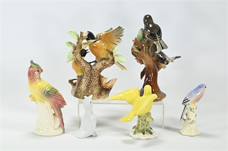 Mid Century Porcelain Bird Collection