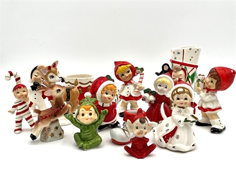 VINTAGE, MID-CENTURY CHRISTMAS FIGURINES