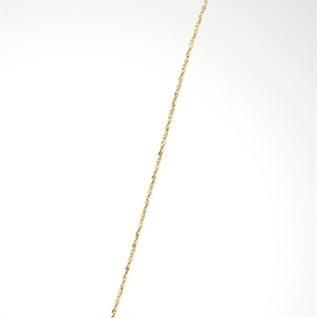 14K Yellow Gold Rope Chain Necklace, 20.5", 1.75g, Marked 14K