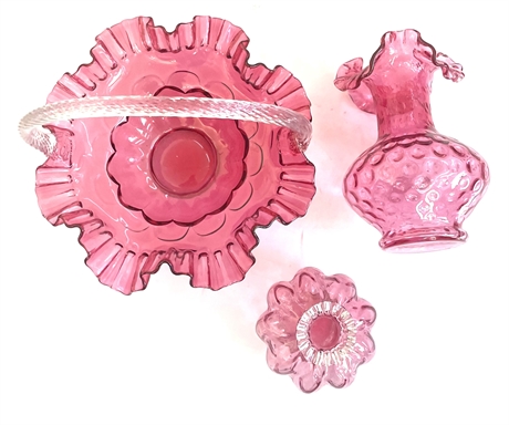 Fenton Rose Colored Glassware