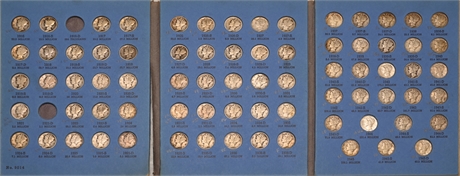 1916 to 1945 Mercury Silver Dimes Partial Book
