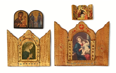 Florentia Italy Religious Triptyich and Other Icons