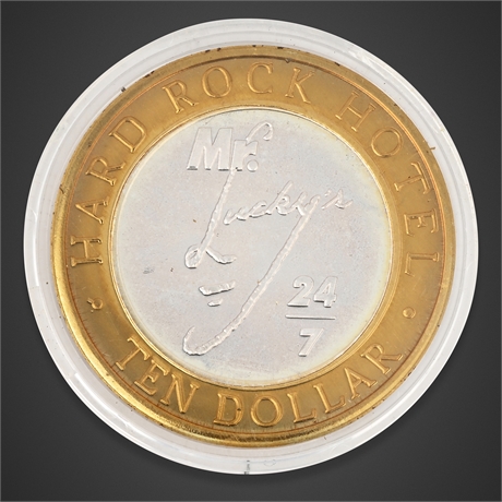 Hard Rock Casino $10 Silver Strike – Mr. Lucky’s – .999 Silver, Encapsulated