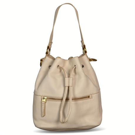 Fossil Leather Vickery Drawstring Handbag