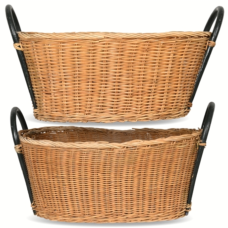Pair of Wicker Laundry Baskets
