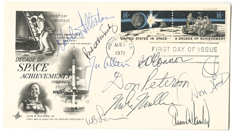 1971 NASA — Signed by 9 Astronauts incl. Allen, Fullerton & Mullane