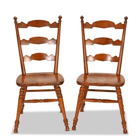 Pair Tell City Maple Chairs