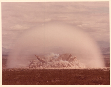 "Distant Runner" — Original Photo, Misty Castle Detonation, White Sands