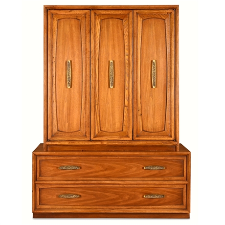 1962 Heritage by Drexel — Mid-Century Walnut Two-Piece Gentleman’s Chest