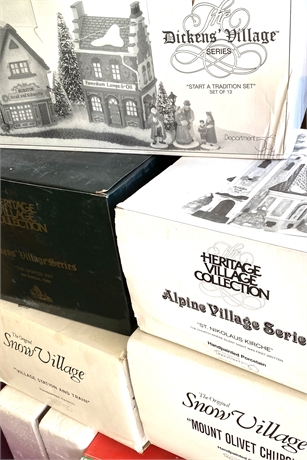 Holiday Heritage Village Collection in Original Boxes