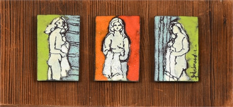 Joan Schroeder Enamel Triptych