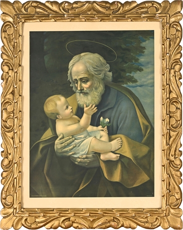 Vintage “St. Joseph”Religious Lithograph