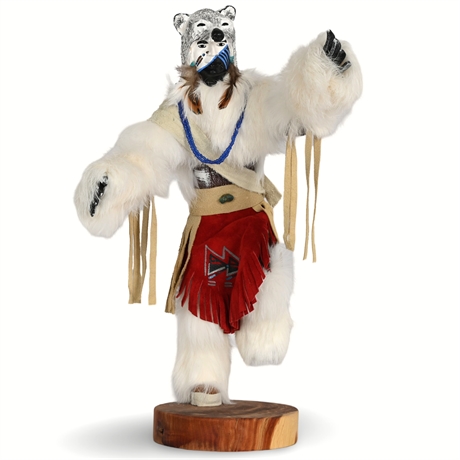 Vintage 15" Navajo 'White Bear Warrior' Kachina