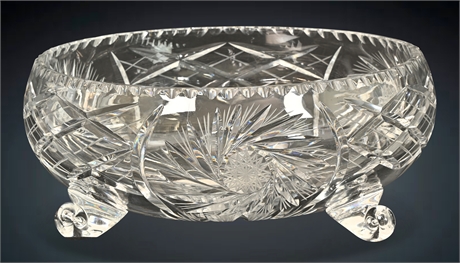 12" Bohemian Crystal Centerpiece Bowl