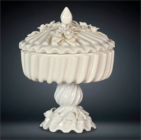 Lefton Pedestal Lidded & Candy Dish