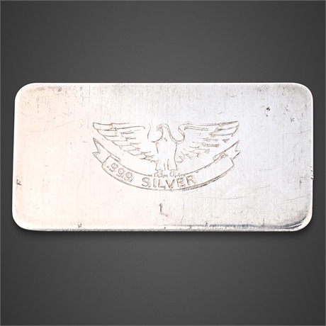 Foster 1 oz .999 Fine Silver Bar – Eagle Design, Vintage Private Mint