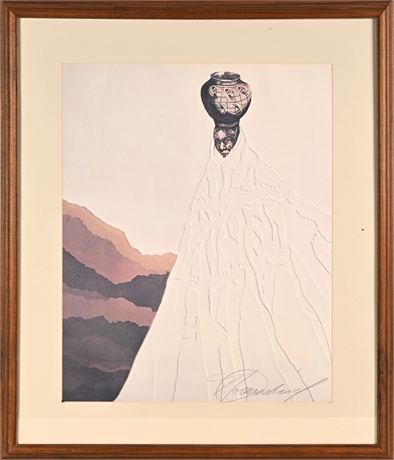 Norma Andraud “Daughter of the Sun” Embossed Lithograph, Signed