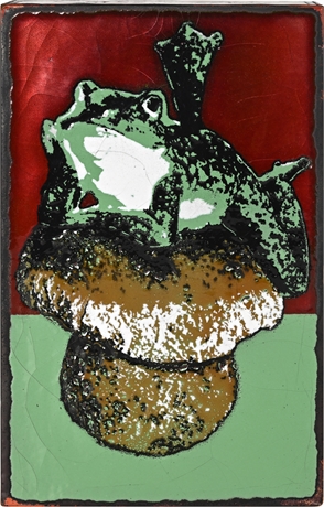 Houston Llew Spiritile No. 115 “Charming” – Glass on Copper Enamel Tile