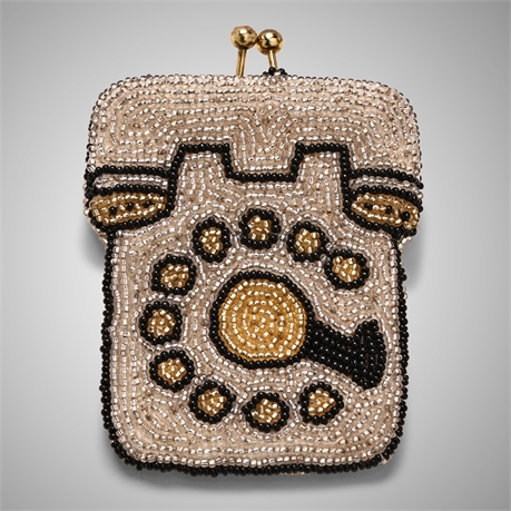 Antique Beaded Telephone Change Purse