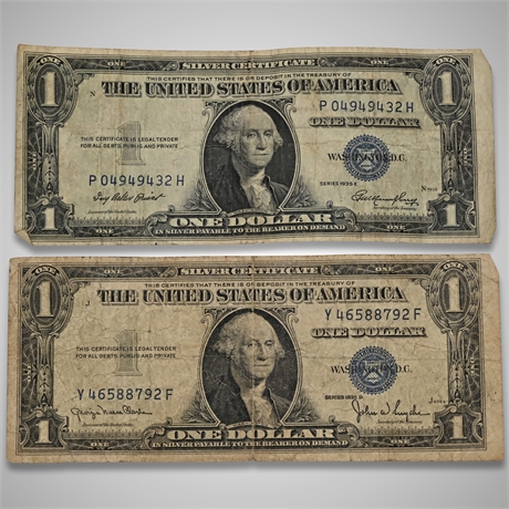 (2) 1935 Silver Certificates