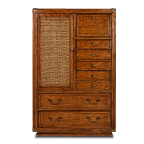 Broyhill Oak Campaign Style Gentleman's Chest