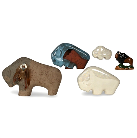 Set of 5 Buffalo – Mixed Finishes and Sizes