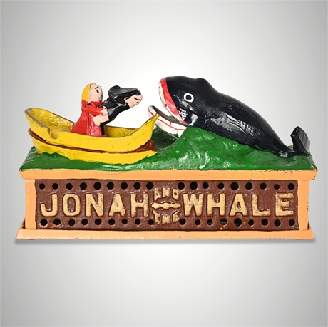 Cast Iron “Jonah and the Whale” Mechanical Bank