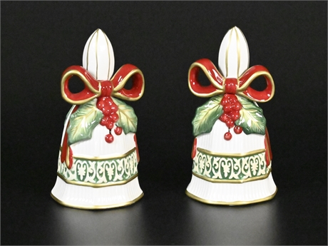 Vintage Christmas Bell Salt and Pepper Shakers Fritz and Floyd