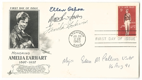 Ellen Ochoa, Marsha Ivins, Linda Godwin & Eileen Collins Signed First Day Cover