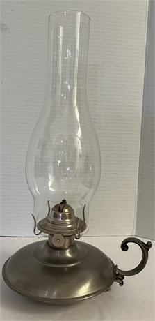 Vintage Oil Lamp With Glass Hurricane