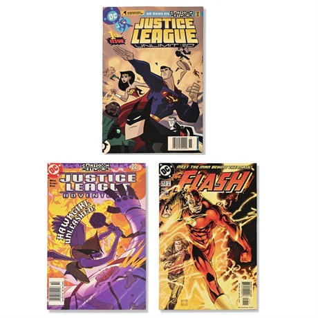 DC Comics Cartoon Network 3-Comic Lot — Justice League Unlimited #1