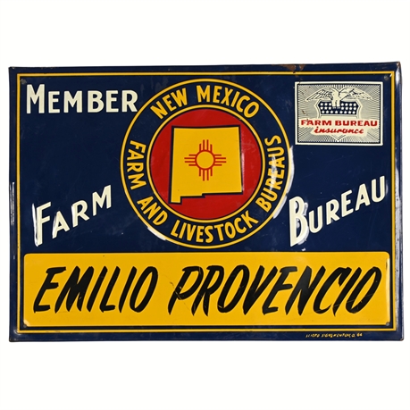 1960s New Mexico Farm and Livestock Bureau Member Sign – Farm Bureau Insurance