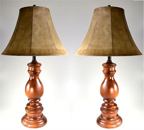 Turned Wood Lamps