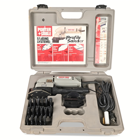 Porter-Cable Model 444 Profile Sander Kit w/ Case, Profiles & Manual – 120V USA