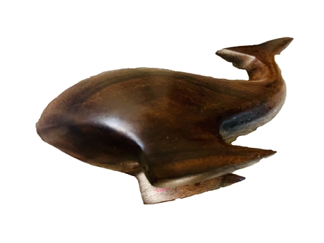 Hand Carved Wooden Whale