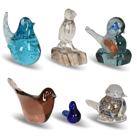 Blown Glass Bird Collection