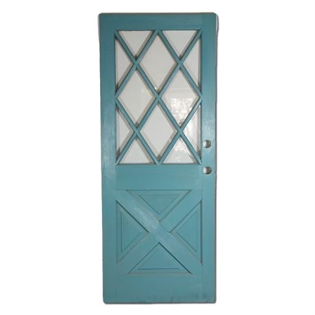 Vintage Glass and Wood Panel Door