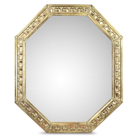 Vintage Octagonal Gilt Mirror
