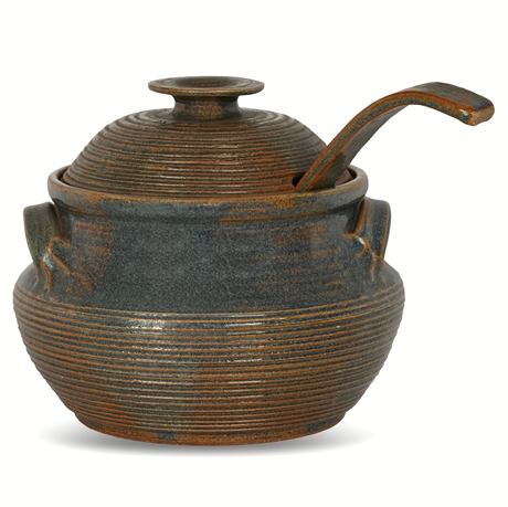 Aderhold Studio Pottery Soup Tureen Set – Lid & Ladle