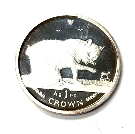 Silver Proof Cat Crown 1999 Silver Coin