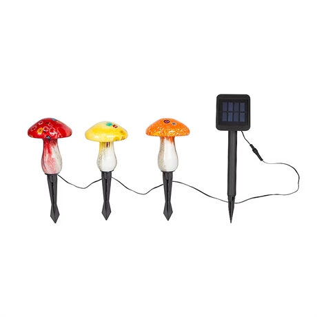 Mushroom Path Light 1.2 -Lumens 1.2 -Watt Multi-Color Solar LED Lights