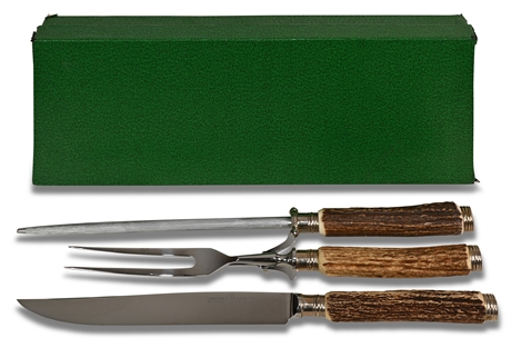 Anton Wingen Jr. 3 Piece Stag Handled Carving Set